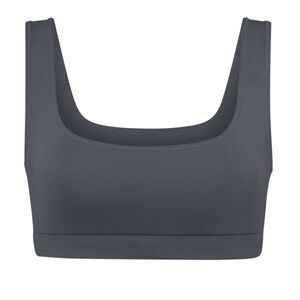 Skims SIGNATURE SWIM TANK BIKINI TOP NWT Sz Medium Gunmetal Gray